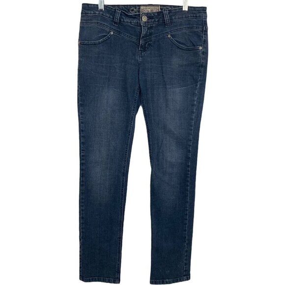 American Rag Jeans Womens Juniors 7R Dark Wash Stretch - Picture 1 of 16